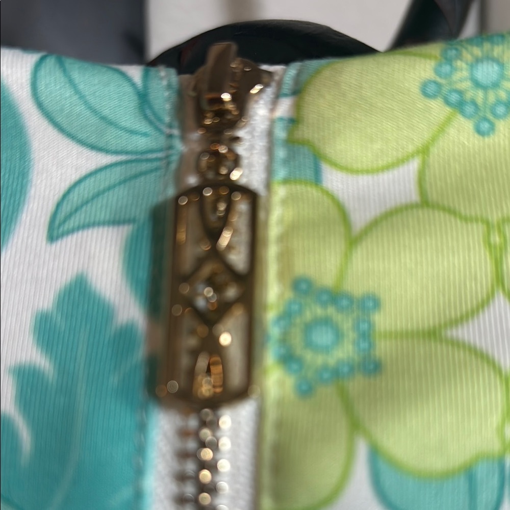 Floral Sleeveless Dress in green  and Yellow designer from Paris ptp 18 - Picture 7 of 7